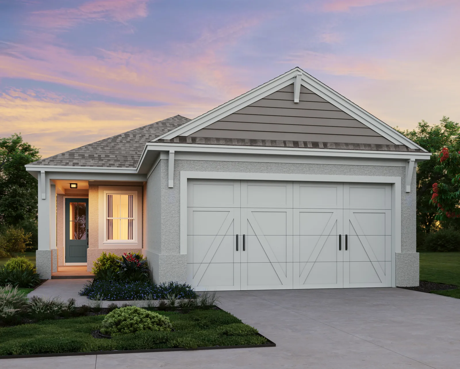 Oasis home plan at Alta Key, Babcock Ranch®, exterior rendering by High Point Living