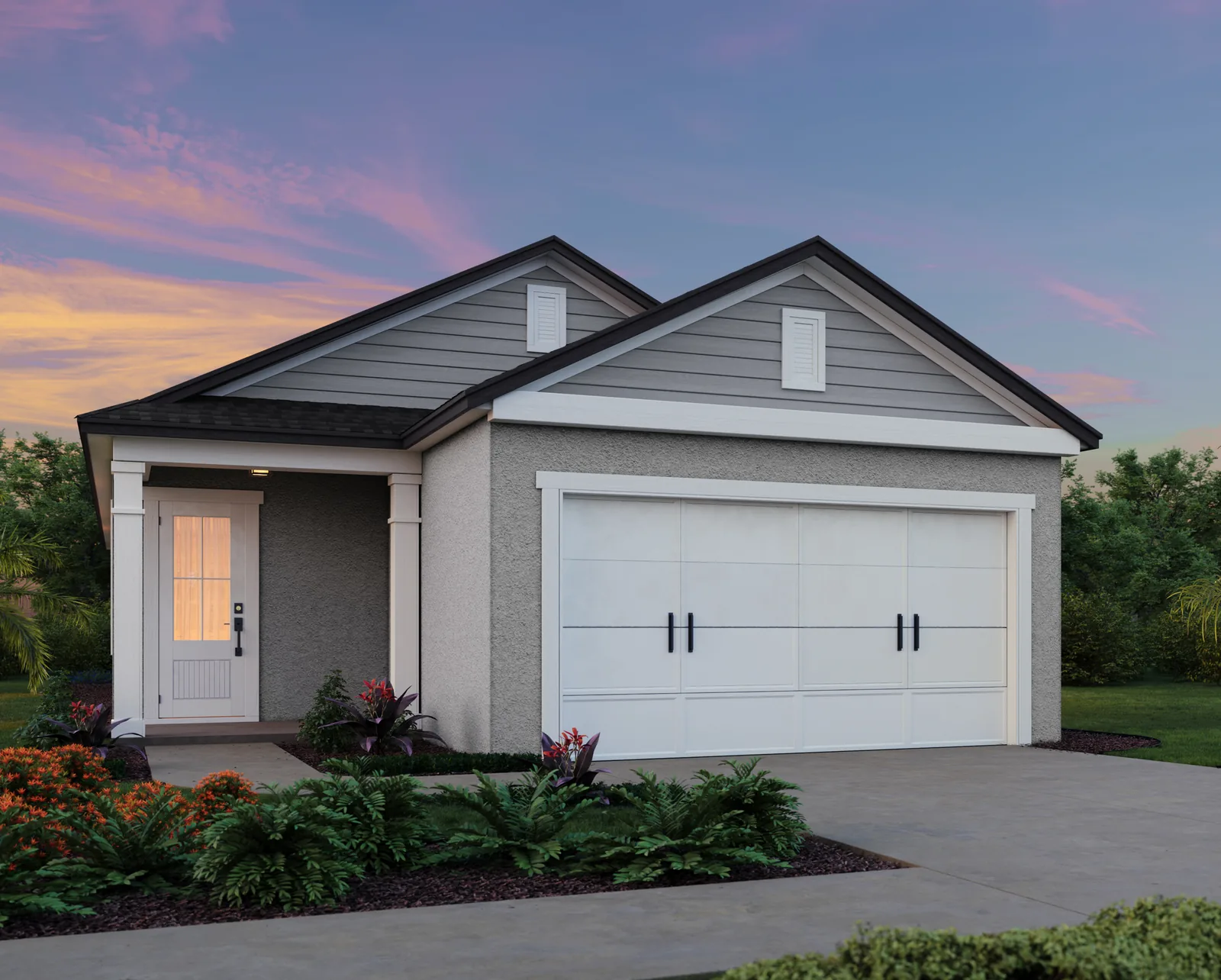 Pioneer home plan at Alta Key, Babcock Ranch®, exterior rendering by High Point Living