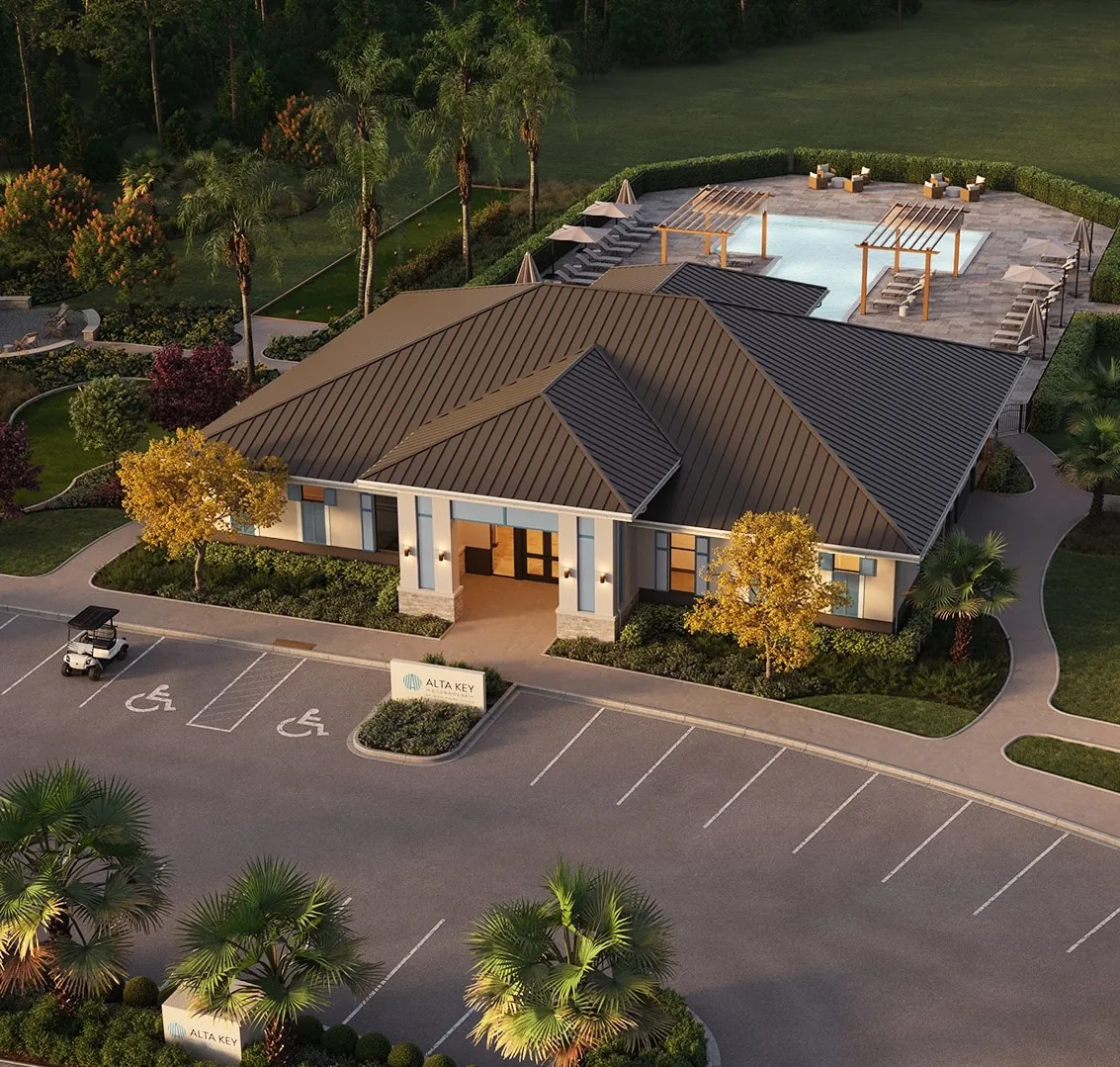Alta Key clubhouse and resort-style pool (rendering)